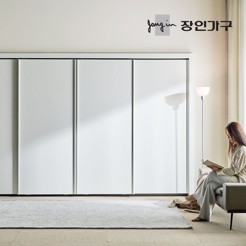 장인가구 드로잉 E0등급 무광 슬라이딩 붙박이장 270cm