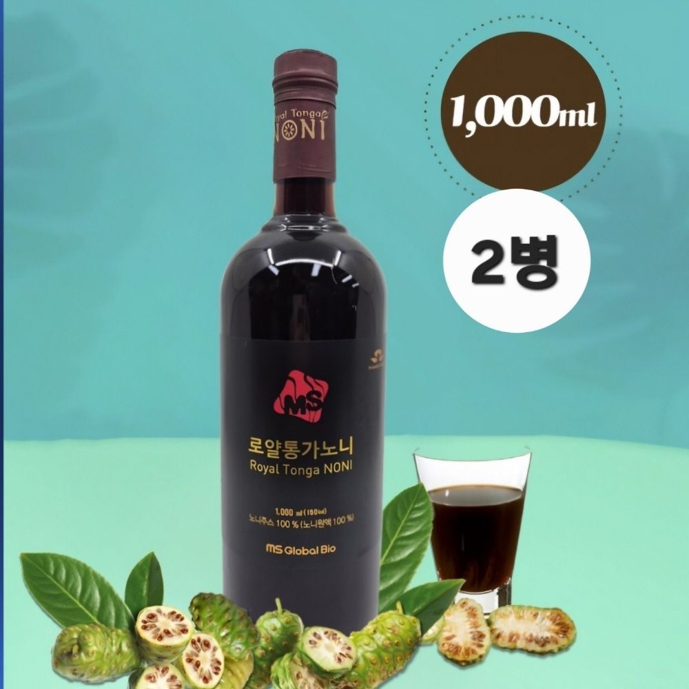 로얄 통가 노니 주스 100% 원액 1000mlx2병 730일 숙성 발효 야생노니 진액 즙 과채 쥬스 특허 세계 유일 식약처인증