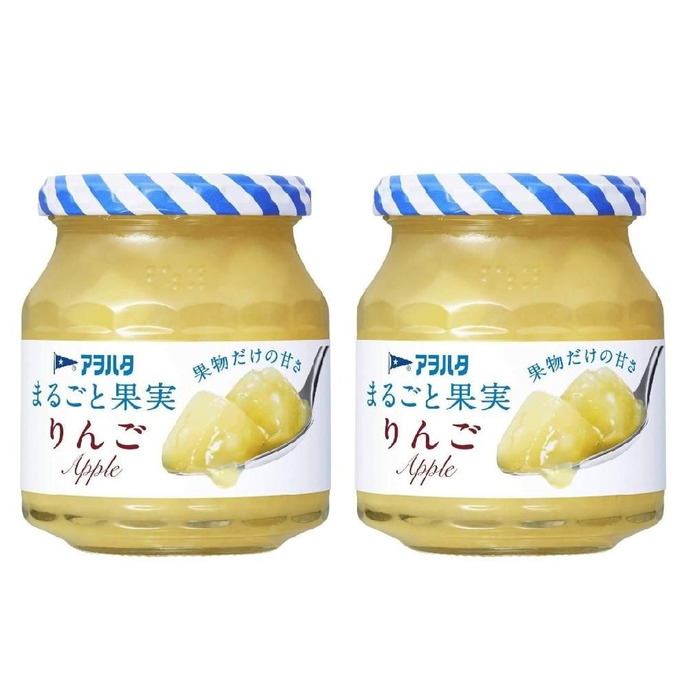 [해외] 아오하타 통째로 과일잼 사과 250g 2개 무가당 과일 스프레드