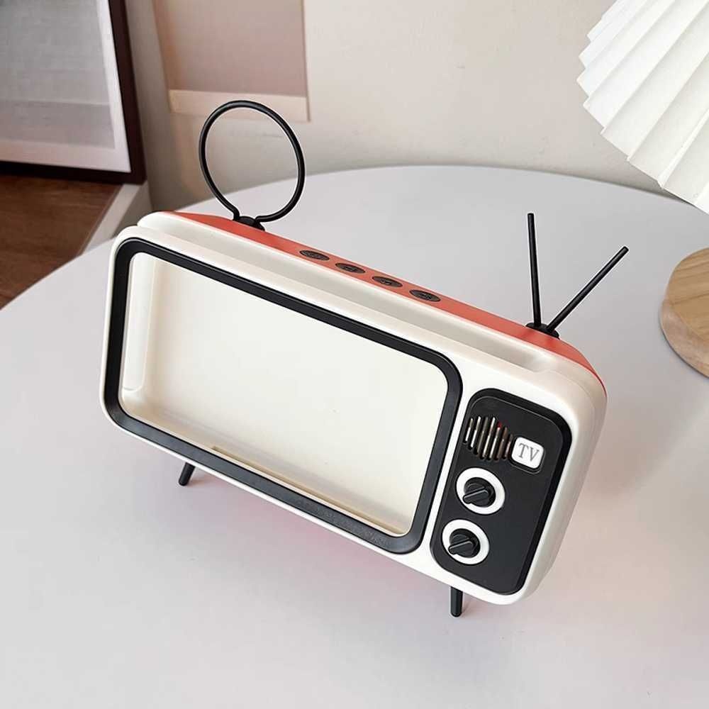 [해외] 레트로TV 휴대폰 거치대 책상 블투 스피커 감성 소품