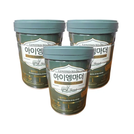 아이엠마더 유기농 산양분유 1단계 800g x 3캔