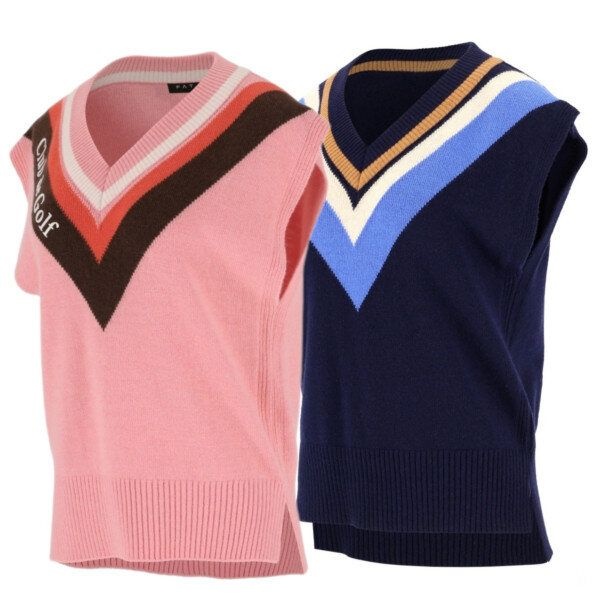 [모다아울렛][엘르골프]브이넥 컬러 배색 오버핏 조끼 6J63101I_SC 순천점