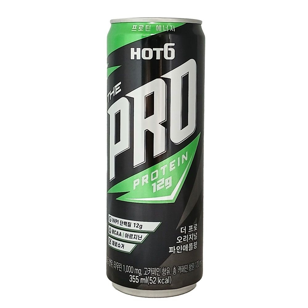 롯데칠성 핫식스 더프로 오리지날 파인애플향 355ml x 48캔 / 프로틴 12g 에너지음료 에너지드링크 음료수