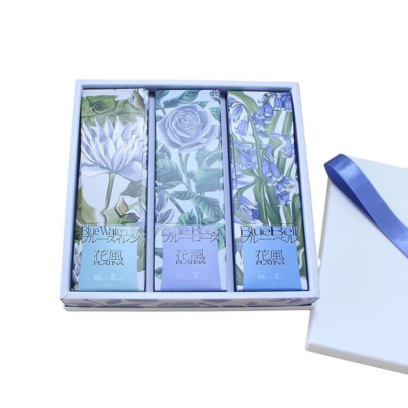 [해외] 꽃바람 PLATINA 시리즈 선물세트 연기가 적은 향 3가지 종류의 향기 여러가지를 섞어 담은 선물