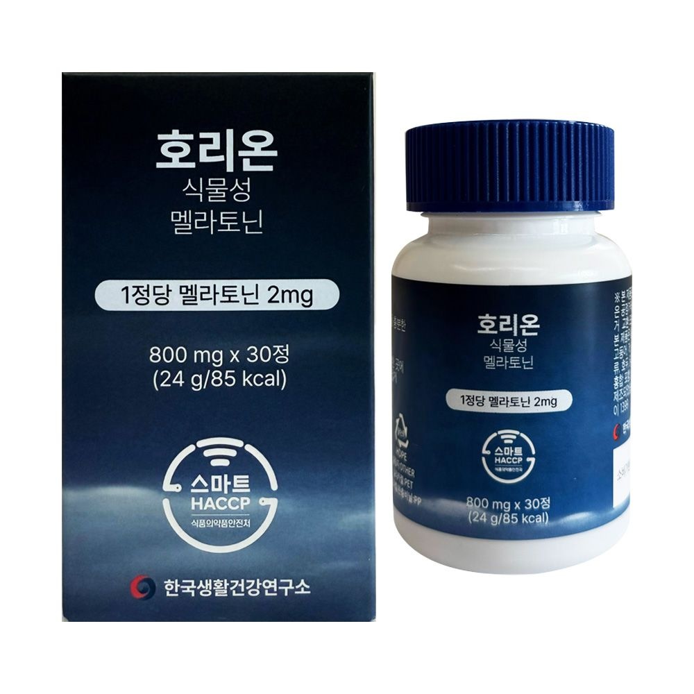 아오스 한국생활건강연구소 호리온 식물성 멜라토닌 2mg 함유 800mg x 30정 / 써클