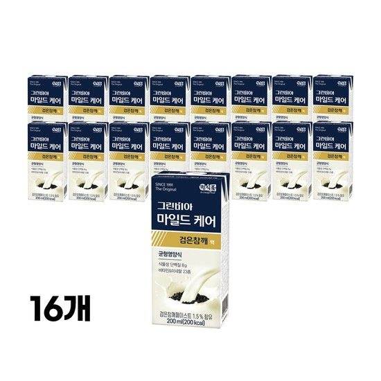 그린비아 마일드케어 검은참깨200ml x 16팩