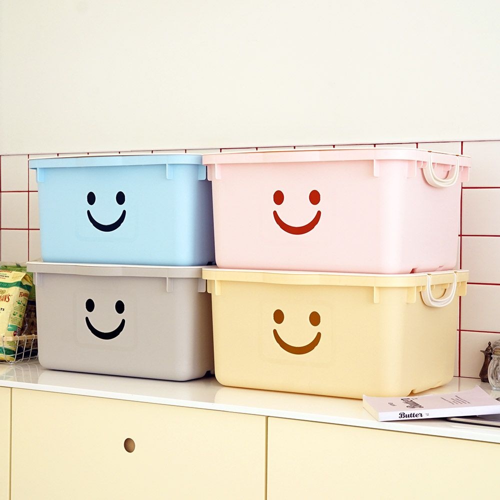 유원피에스 (현대Hmall) 모던 와이드 해피박스 46L 1개 아이방 장난감 정리함