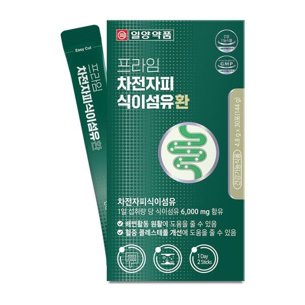 일양약품 프라임 차전자피 식이섬유환 30포 목넘김이 편한 소형환 배변활동 콜레스테롤 동시케어