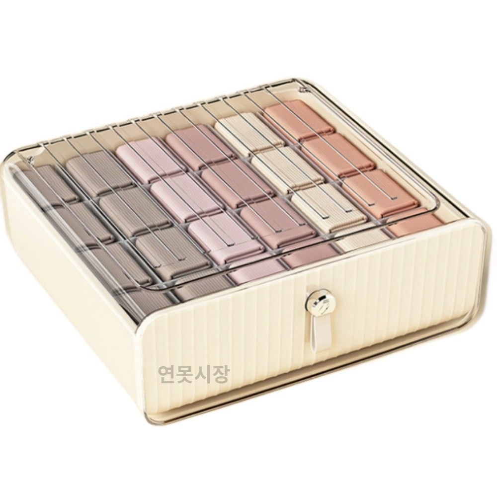 서희물류 슬라이딩 속옷 정리함 24칸 옷장 서랍 수납박스 칸막이형 정돈함