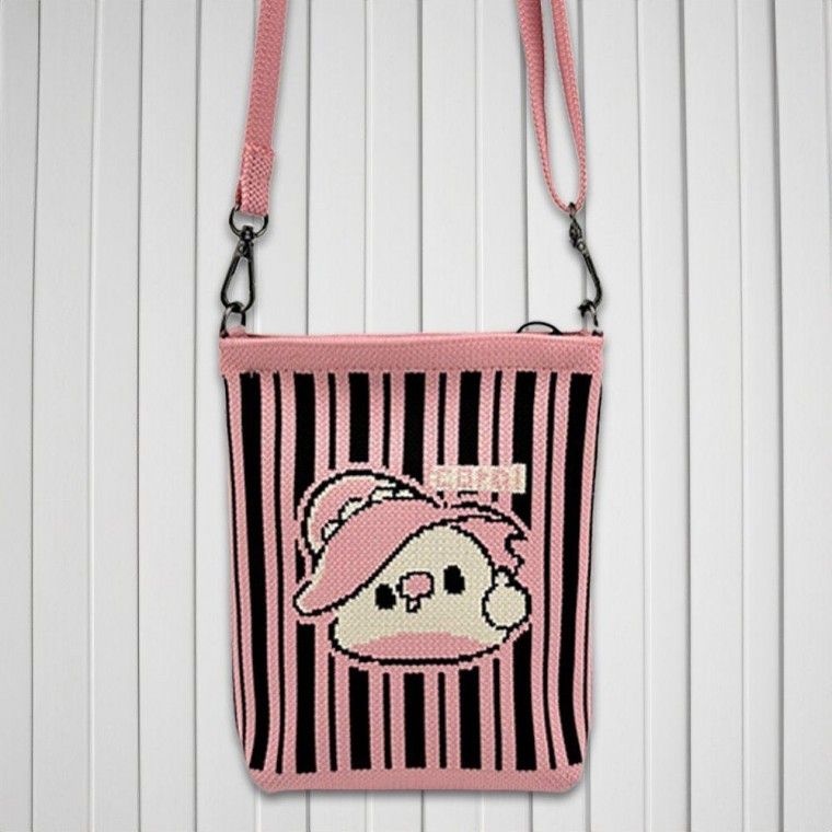 해피트리협력업체 여성핸드백 미니 여행 산책 크로스백 니트 가방 핸드폰