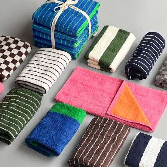 테리파머 테리파머 고중량 200g 디자인 선염 호텔수건 5장 묶음 수건세트