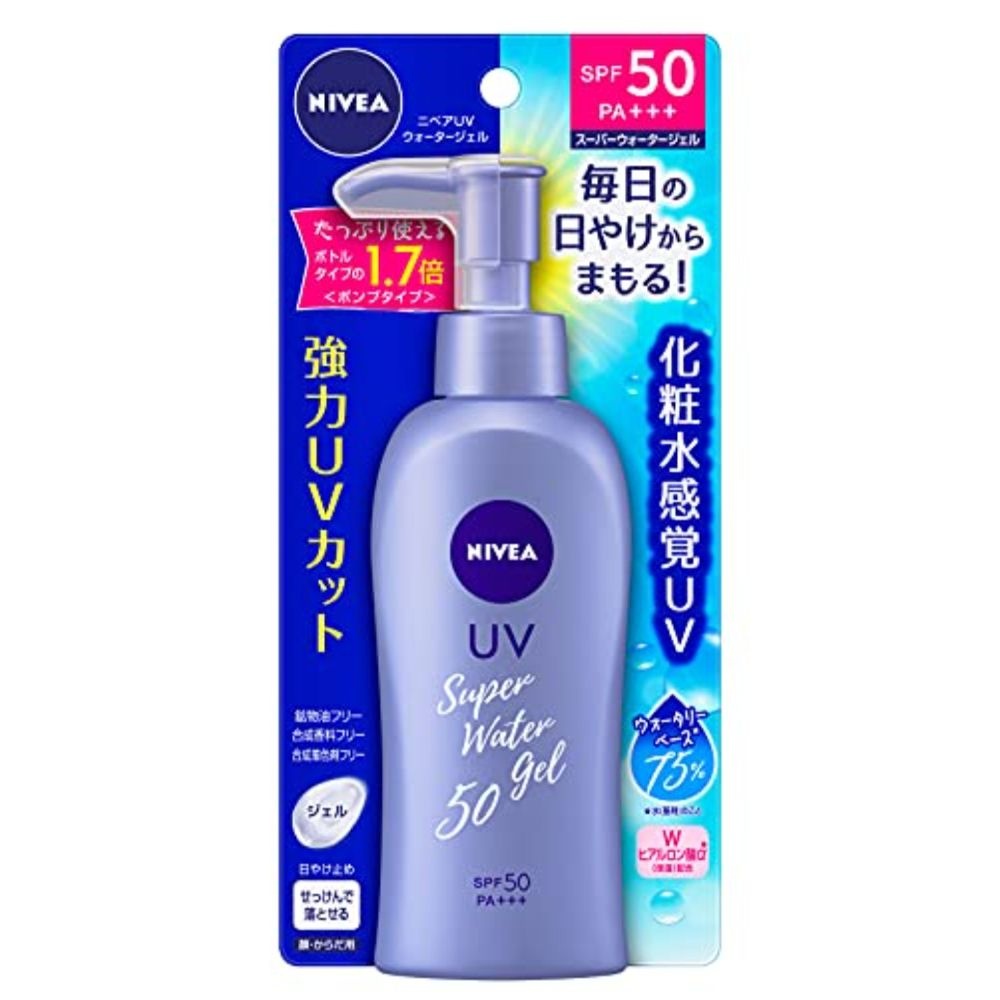 NIVEA [해외] 니베아 UV 슈퍼 프로텍트 워터 젤 자외선 차단제 50 PA+++ 펌프 140g