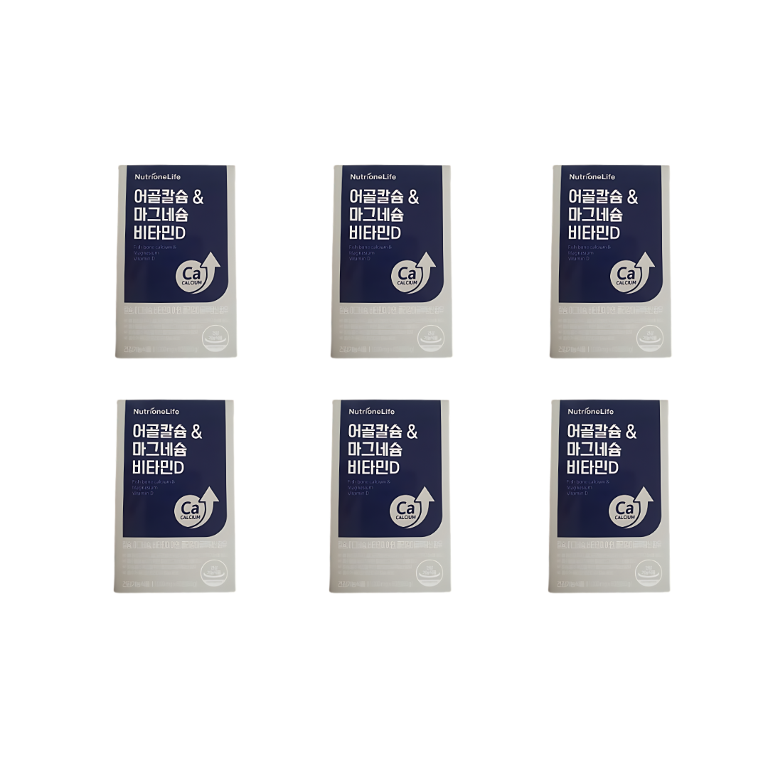 뉴트리원라이프 뉴트리원 어골칼슘 마그네슘 비타민D 1000mg x 60정 6개