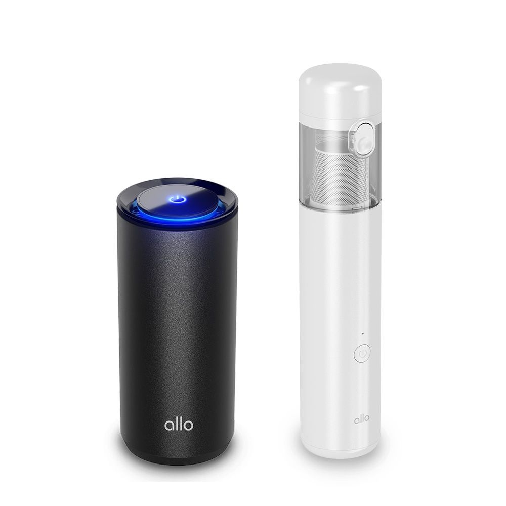 알로코리아 [새차선물 패키지] 알로코리아 차량용 무선 미니 청소기 + 음이온 공기청정기 자동차 휴대용 에어건