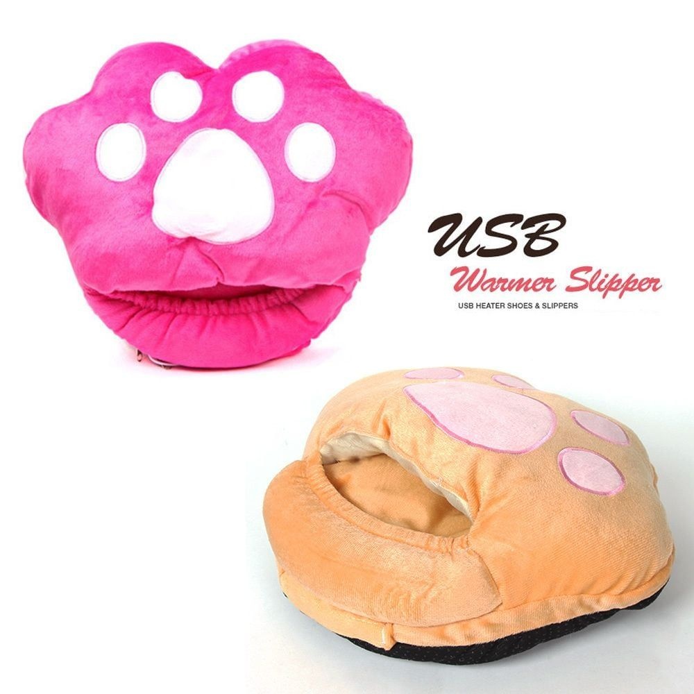 곰발바닥 USB 보온 온열 발난로 실내화 마우스패드 제품 발열신발 가심비 가성비