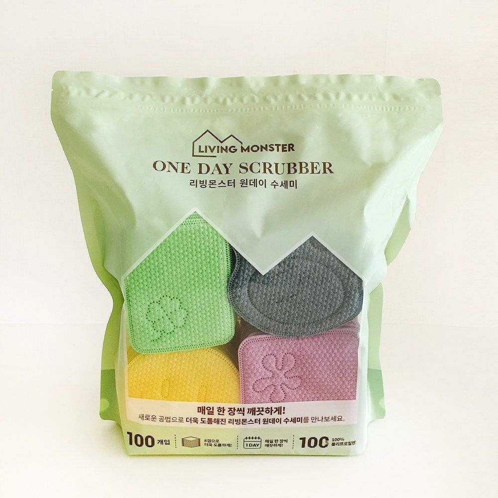 리빙몬스터 원데이 수세미 100p