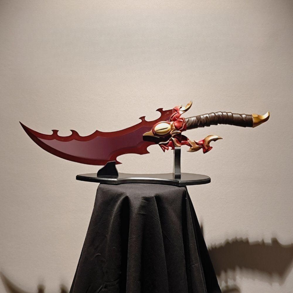 [해외] 나혼자만레벨업 어라이즈 악마왕의 단검 카사카의 독니 63cm 메탈 검 코스튬 인테리어 소품