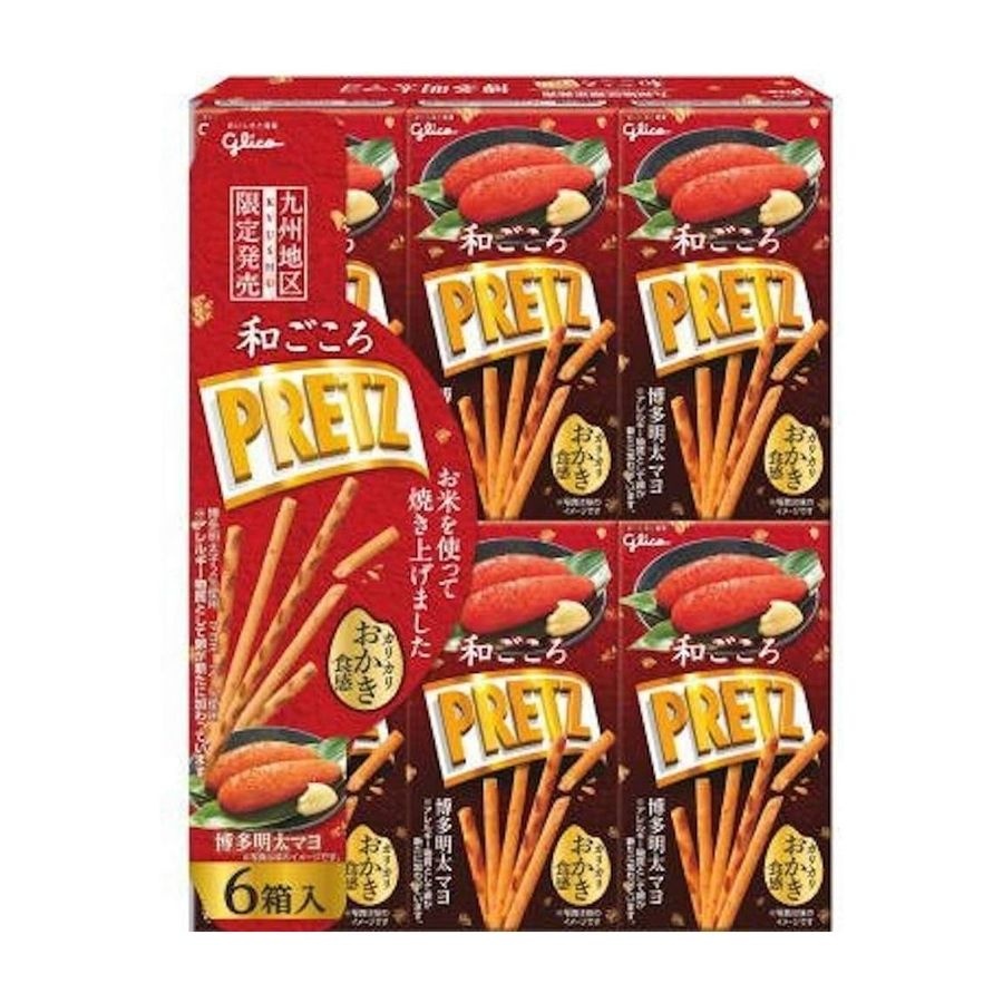 글리코 [해외] 에자키 글리코 프리츠 규슈 한정 와코로 명란 마요맛 스낵 일본 과자 6개 세트