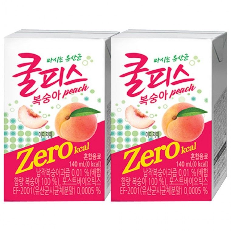 동원에프앤비 동원 쿨피스 제로 복숭아 140ml 24팩 추억의 음료수 휴대하기 편한 매운
