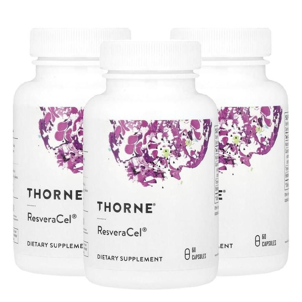 Thorne [해외] 쏜리서치 레스베라셀 NR 고약사 니코틴아미드 Thorne ResveraCel 60캡슐 3병