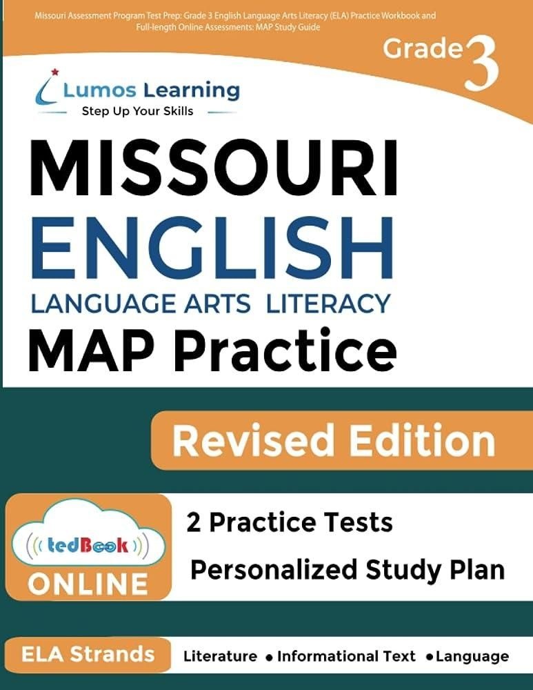 [해외] Missouri Assessment Program Test Prep: Grade 3 English Language Arts Literacy (ELA) Practice Workbook and Full-length Online Assessments: MAP Study Gu