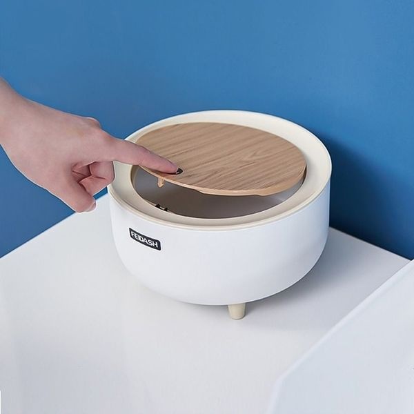 [알티피아]세련된 원형 휴지통 편리한 터치 휴지통 (WE5CBBC)