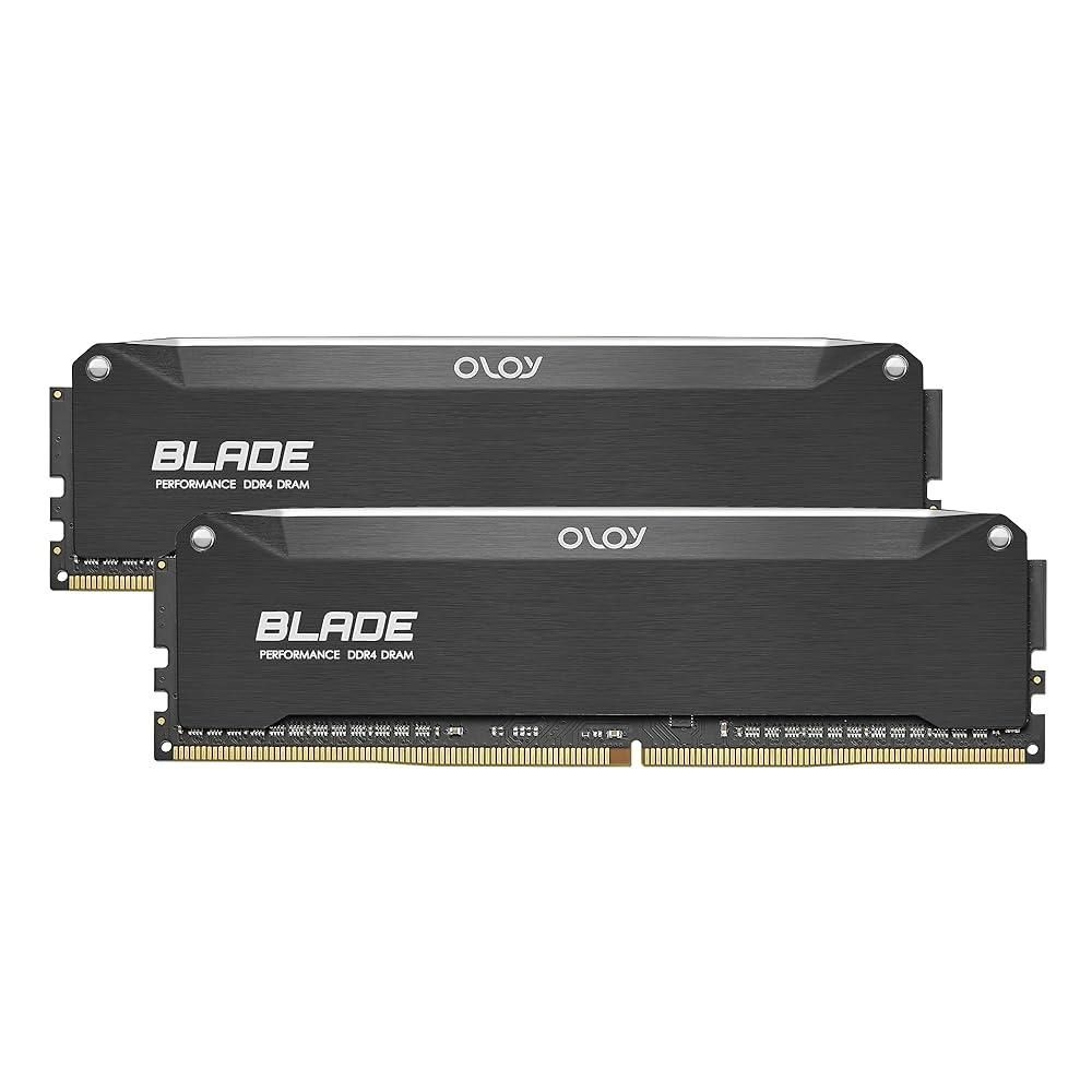 [해외] OLOy DDR4 RAM 16GB(2x8GB) 블랙 헤어라인 블레이드 3600MHz CL18 1.35V 288핀 데스크탑 게이밍 UDIMM (MD4U0836180BRLDE)