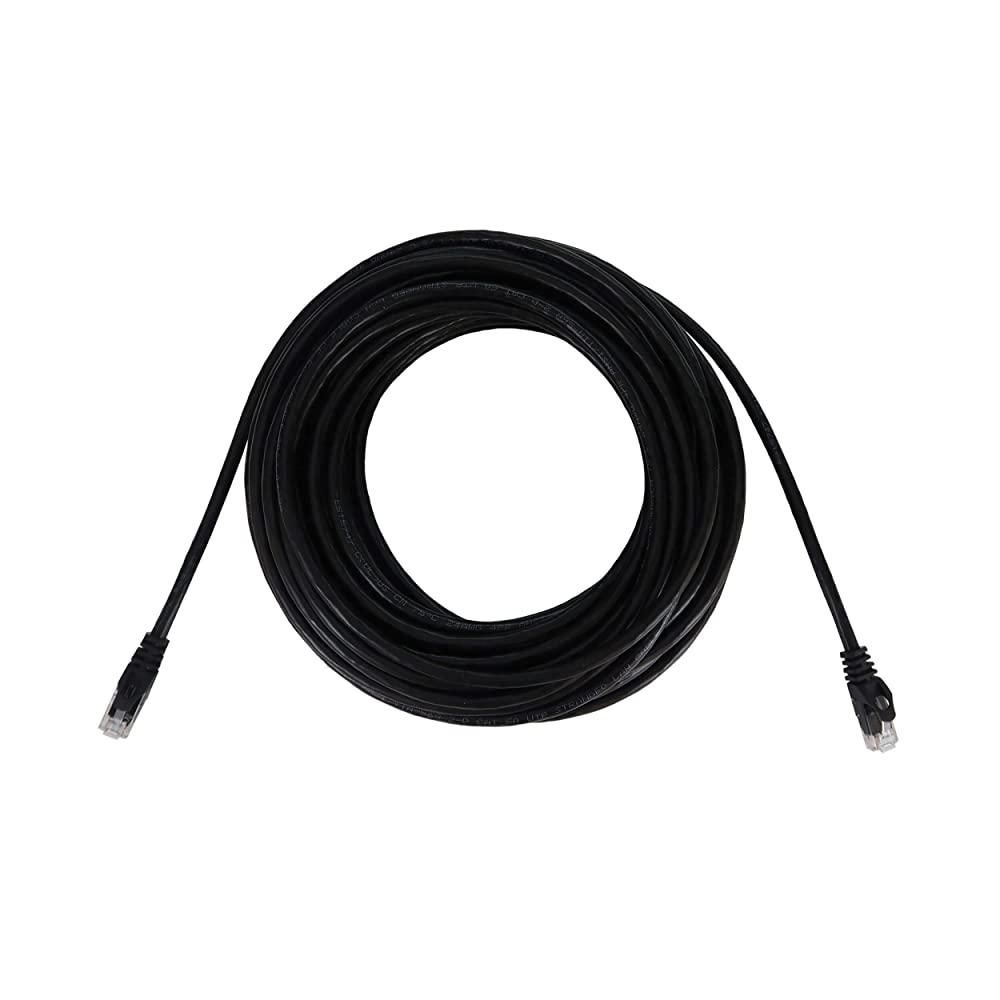 [해외] 트리올렛p 라이트 Cat6a 10G 이더넷 케이블 스너그리스 몰드 UTP 네트워크 패치 (RJ45 M/M) 블랙 30.5m(100피트)