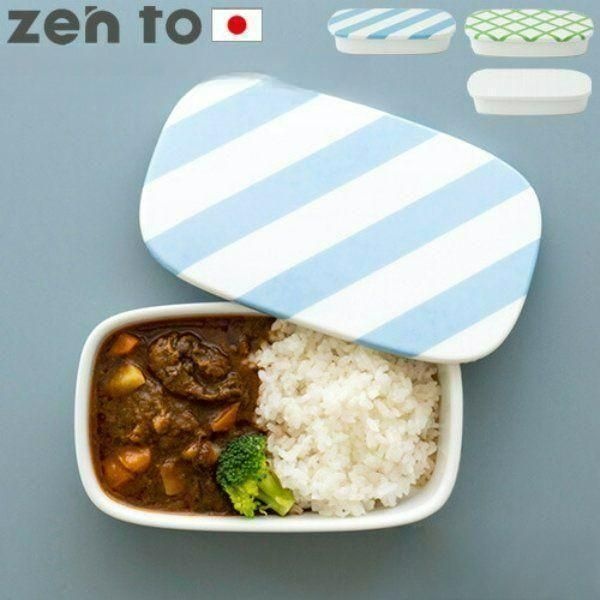 [해외] 일본 ZENTO 젠토 기내식도시락 하사미웨어 뚜껑 전자레인지 식기세척기 컴팩트