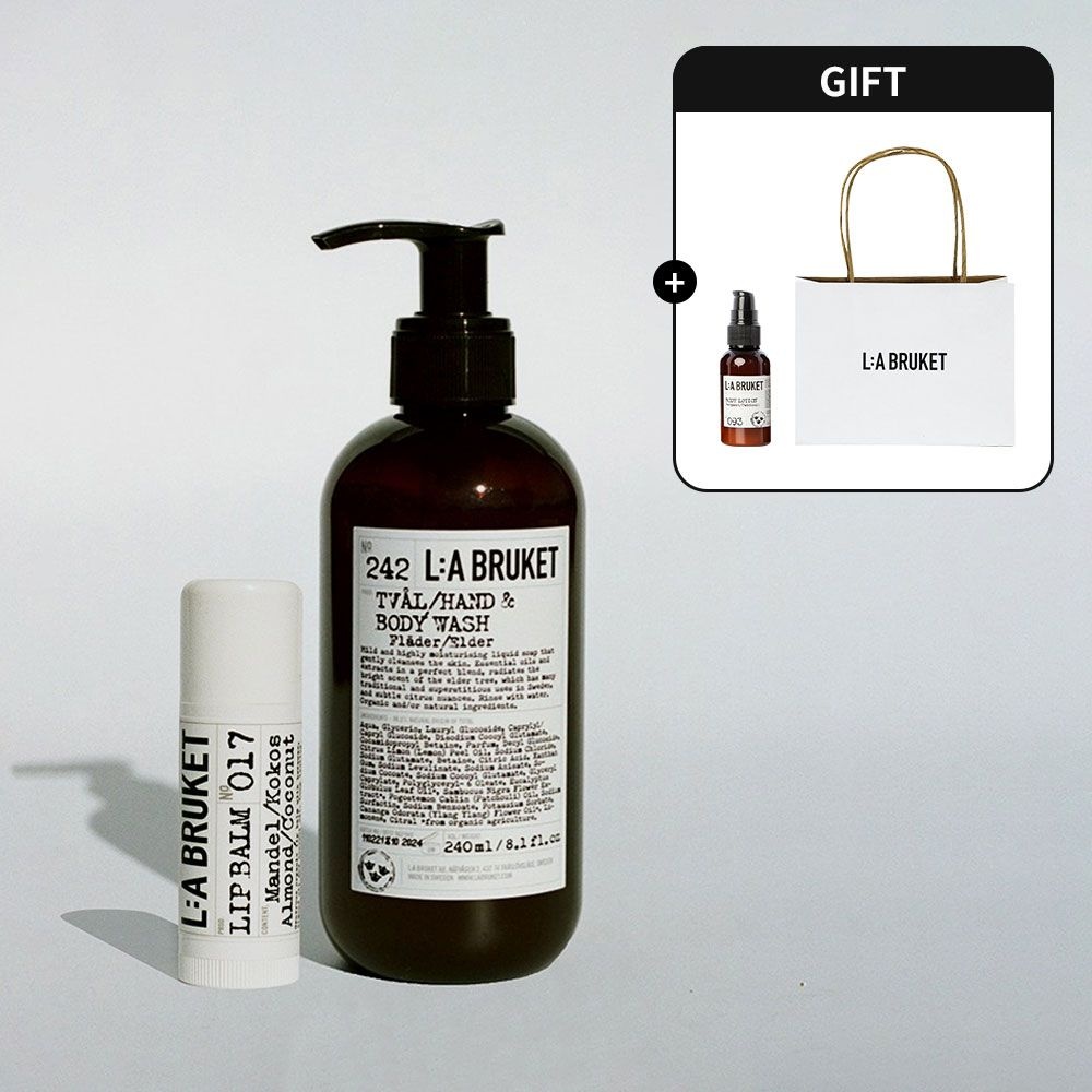 [오늘도착] [롯데백화점] 라부르켓 [롯데단독] 립밤 + 핸드&바디워시 240ml(택1) + 디럭스 샘플 + 쇼핑백