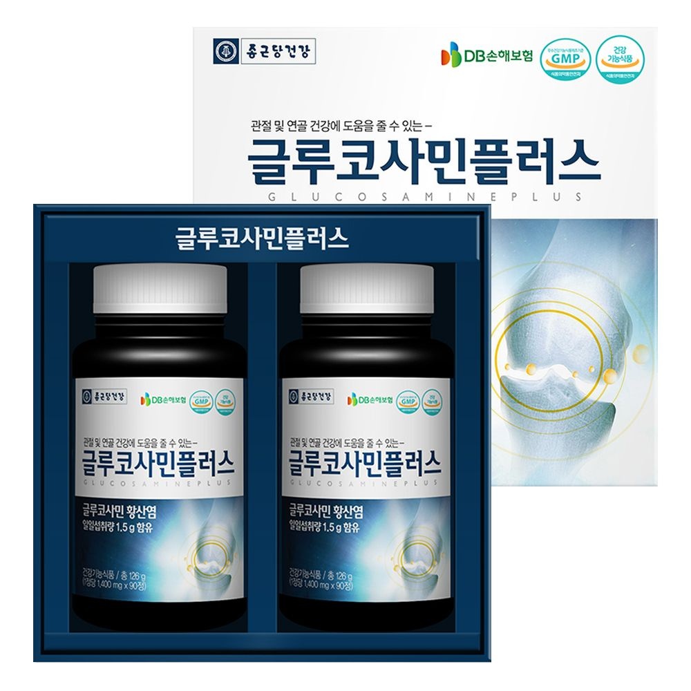 종근당건강 글루코사민플러스 180정 3개월분 무릎 관절 연골 등산 조깅 신체활동
