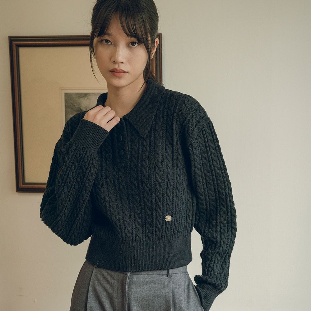 반원 아틀리에 VO_KN4239 Nouveau cable collar knit_2 COLOR