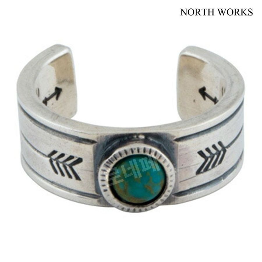 [해외] NORTH WORKS 노스웍스 W-320B 실버 900 스탬프 터퀴즈링