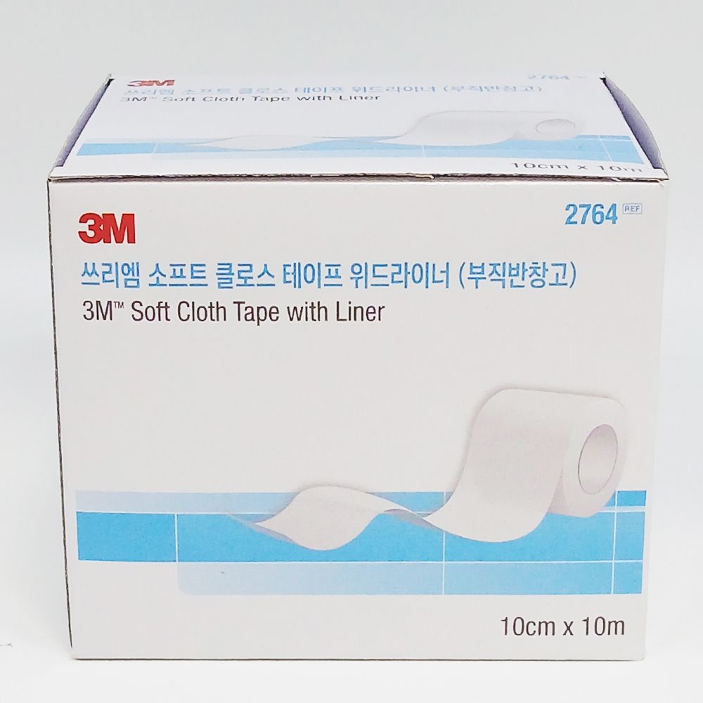 [오늘출발] 3M 부드러운 천 반창고 2764 10cm X 10m 의료용 약국 드레싱 픽싱롤 소프트 클로스 테이프 위드라이너 부직반창고