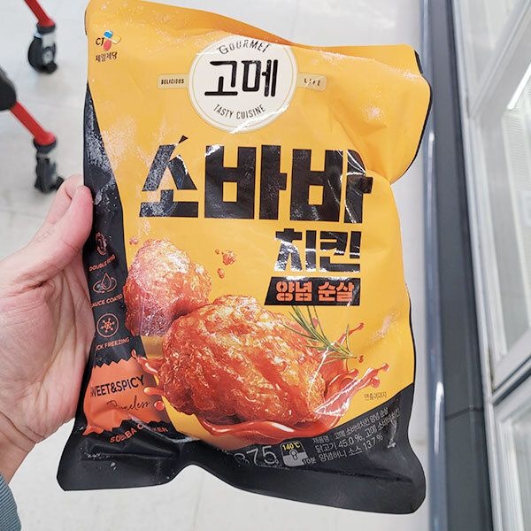 고메 소바바 치킨 양념 순살 375g 아이스박스포장