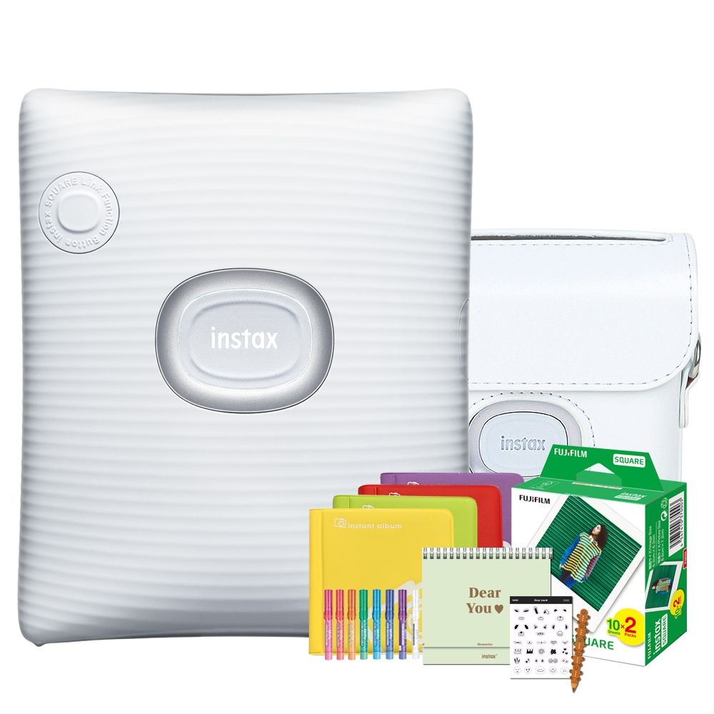 후지인스탁스 인스탁스 스퀘어 링크+필름2팩+케이스+디어유 키트+선물(앨범,미피펜)/ 휴대용 포토 프린터