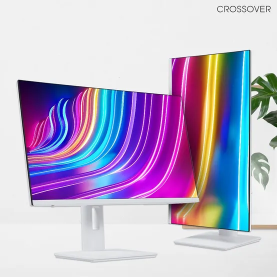 크로스오버 273QH9M 후속 27QD166CM 68cm QHD IPS 화이트 피봇 컴퓨터 모니터 무결점