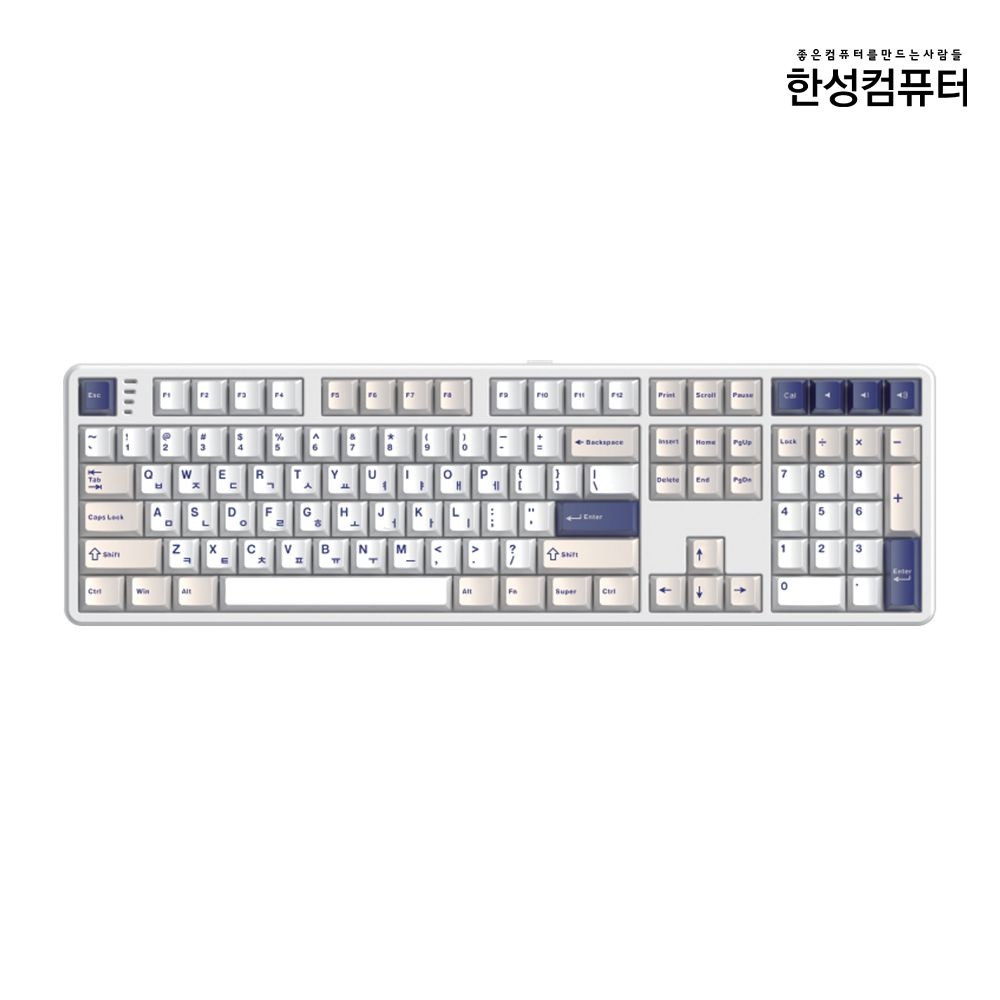 한성컴퓨터 한성컴퓨터 GK798PRO 로얄블랙 KTT블루 포각 저소음 포각 43g 유무선키보드