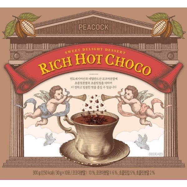 피코크 마몰로 리치핫초코 30gx10포 2개 고급 명품 고품질