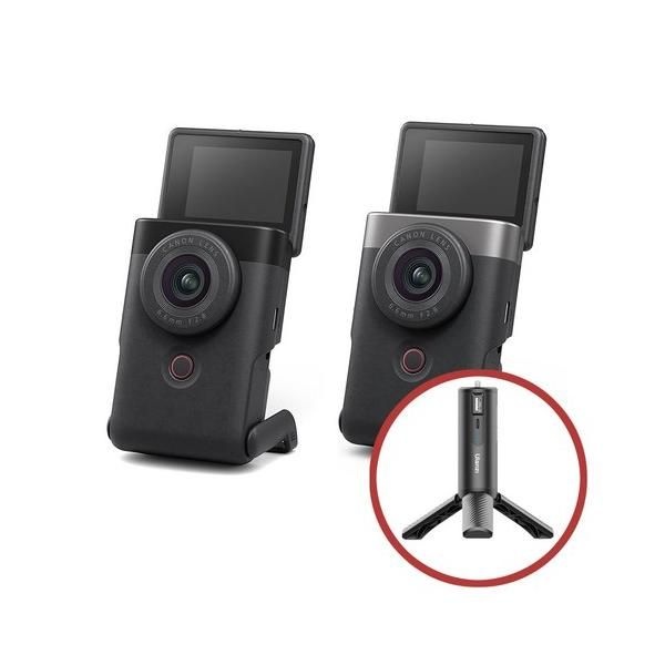 캐논코리아 정품 PowerShot V10 + 파우치 BG-4 배터리그립 [파워샷 V10], 실버 one op