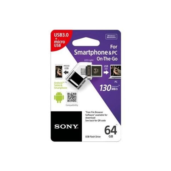 소니 마이크로볼트 OTG 3.0 USB메모리 USM64SA3 블랙, 64GB one option