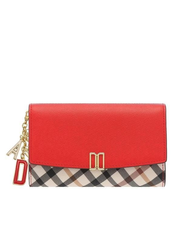 [롯데백화점] 닥스 ACC [인천터미널점/선물포장] 레드 체크 배색 3단 중지갑 DCWA1E403R2 LE1206504529