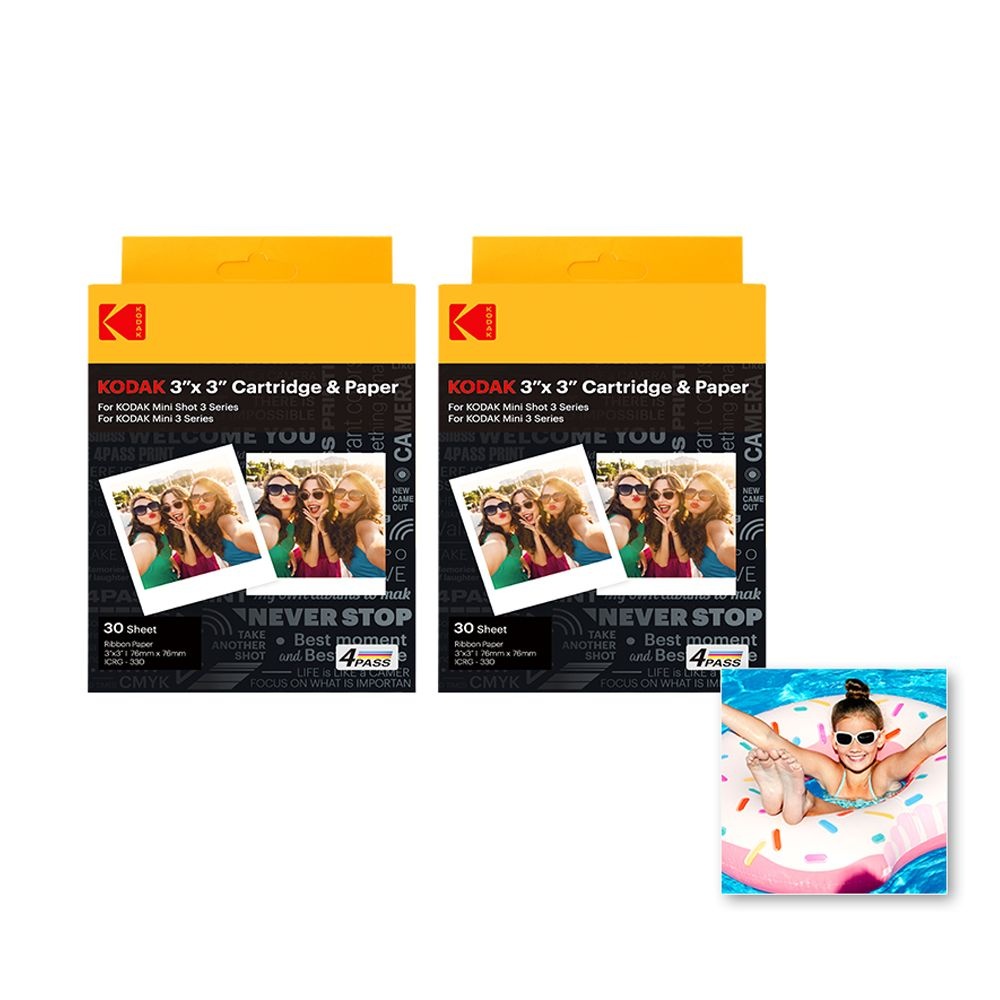 [프리닉스]코닥 3인치 카트리지 인화지 60매 C300R P300R MS300 M300 전용 카메라 포토프린터 미니샷3 미니3 레트로 ERA 이라 호환