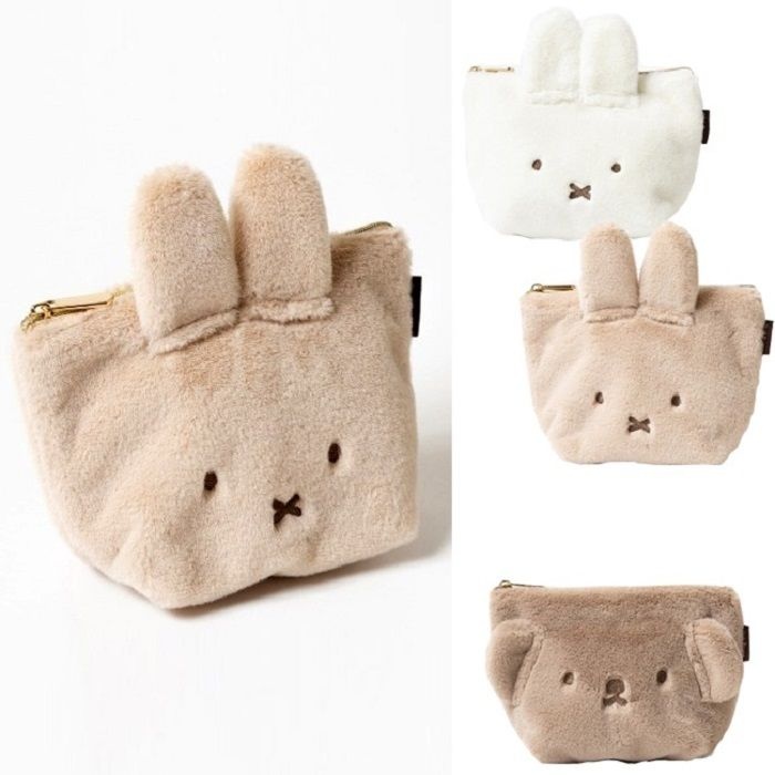 fab JAPAN 미피 보리스 보트형 파우치 페이스 퍼 일본 캐릭터