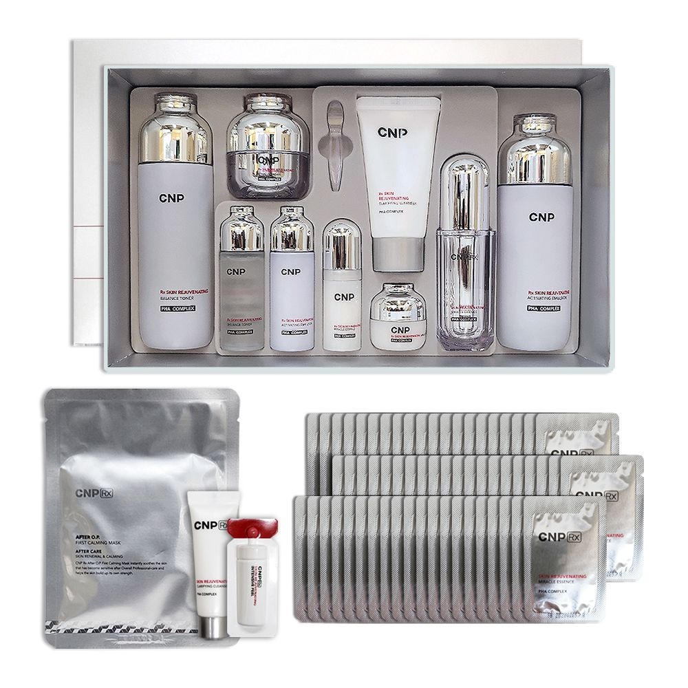 CNP Rx CNP RX 스킨 레쥬버네이팅 4종 세트 역매팩 25년 6월 미라클 에센스 1ml 100매