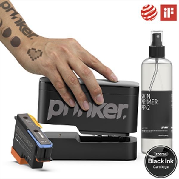 상세페이지 참조 [해외] Prinker 프링커S 블랙 앤 컬러 종합세트(디바이스+블랙잉크+컬러잉크+스킨프라이머) 타투