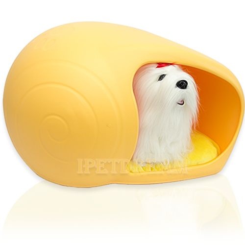 무료배송-달팽이 펫 하우스 - 옐로우 /애견하우스,강아지하우스