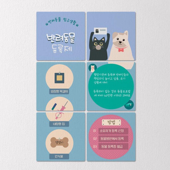 없음 아트박스/꾸밈 cf164-멀티액자_반려동물등록제