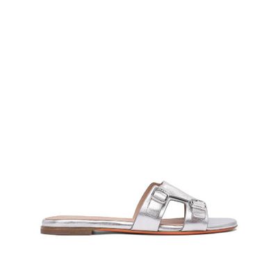 サンダル・ミュール SANTONI Cappuccino leather Didi slippers Santoni Cappuccino Leather Didi Slippers | italist