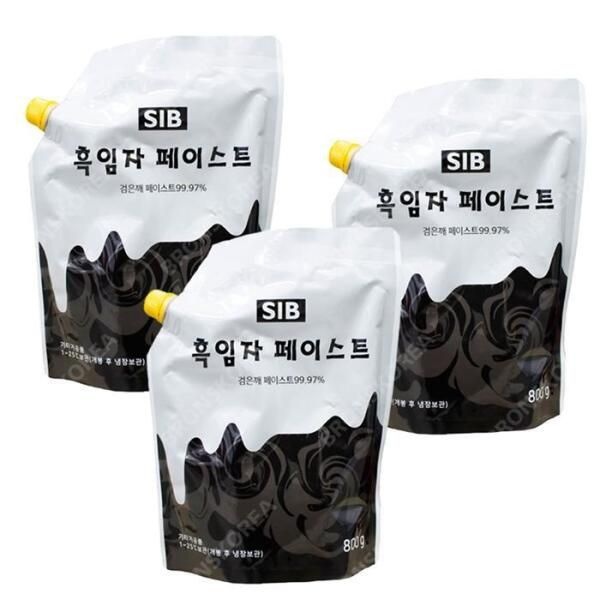 [셀러허브 식품] 선인 흑임자 페이스트 800g 3개 검은깨 라떼 아이스크림